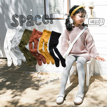 Girls pantyhose childrens spring and autumn cotton autumn leggings childrens clothing small seven same womens baby bottling socks