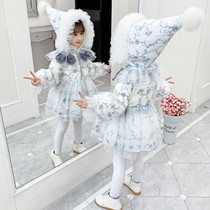 3 girls down jacket Princess long 4 autumn and winter 5 foreign atmosphere 6 thick 7 children 8 year old baby Winter girl coat