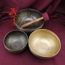 Nepal handmade singing bowl Professional yoga bowl Buddha sound bowl Copper chime 21cm different sizes