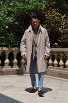 Paris France DE BONNE FACTURE Italian Petted Sherlock Holmes detective windbreaker