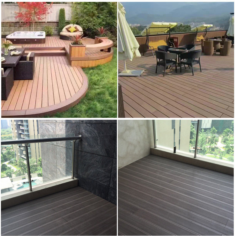 别墅户外室外庭院长廊木栈道防腐木台阶板材阳台露台台阶塑木地板
