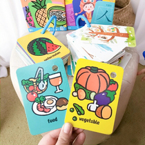 Mile childrens literacy card English 0-3-6 years old baby early education puzzle memory card cognitive word flash card