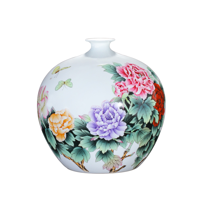 Jingdezhen ceramic master hand made porcelain vase furnishing articles of the new Chinese rich ancient frame sitting room decoration wedding decoration