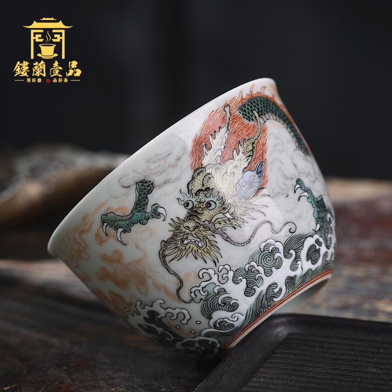 Jingdezhen ceramics all hand - made GuCaiYun sea dragon master cup tea cup personal single cup tea cups