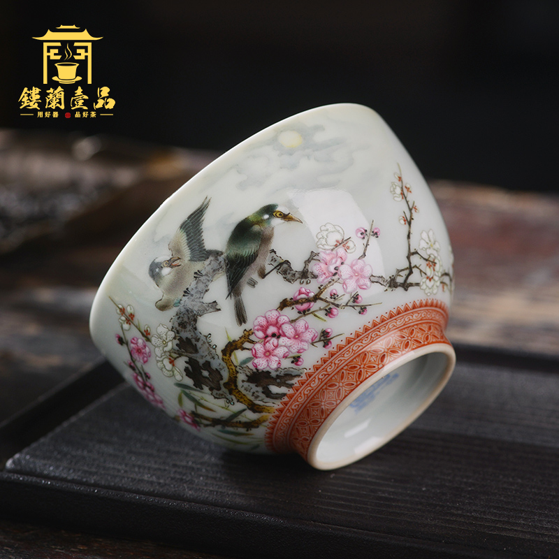 Jingdezhen ceramics all hand - made pastel beaming master cup tea cup personal single cup tea cups