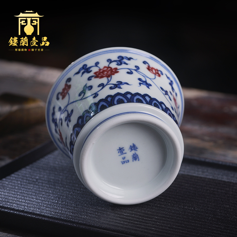 Jingdezhen ceramic hand - made porcelain youligong f fission tea tea filter screen mercifully tea tea accessories