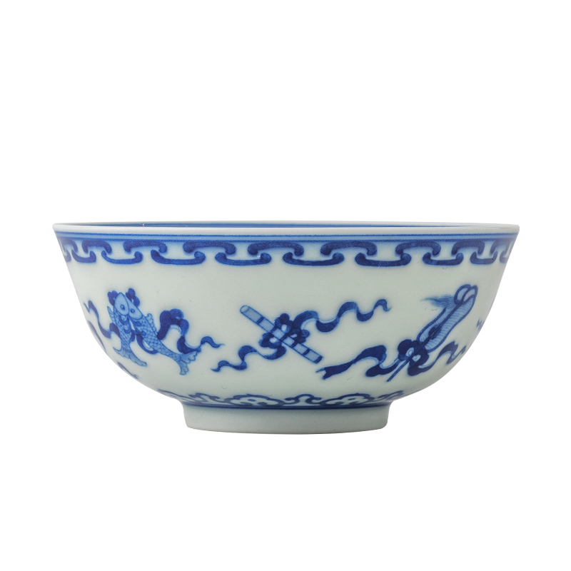Jingdezhen ceramic full charm of the eight immortals hand - made porcelain sample tea cup kung fu tea tea, large single cup tea cup