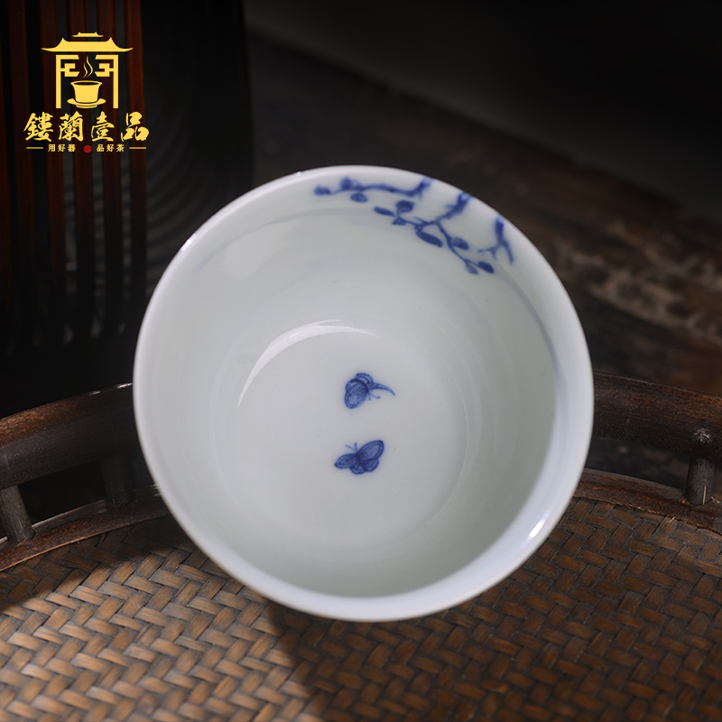 All the kernel enterprise bek integrated owner one cup of jingdezhen ceramic art family hand - made single CPU kung fu tea set personal tea cup