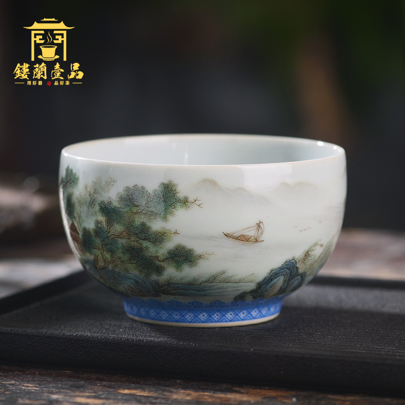 Jingdezhen ceramics all hand - made pastel khe sanh friends master cup tea cup personal single cup tea cups