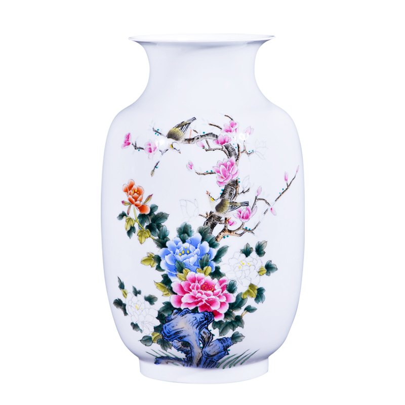 Jingdezhen ceramics hand - made dried flower flower vase Chinese modern bedroom sitting room adornment is placed a wedding gift