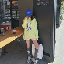 MAJE KARA Small Bear Necropolis Woman Short of Lianhood 2021 Chunqiu Ji New Korean version loose Lazy Wind blouses