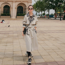 MAJE KARA high-end windbreaker womens Changchun autumn new temperament fashion belt British wind coat jacket