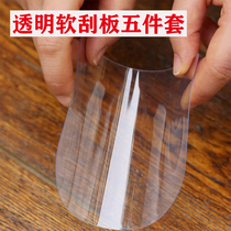 Plastic transparent soft scraper birthday cake cream scraper plate decorating tool scraper cream scraper 5 Pack