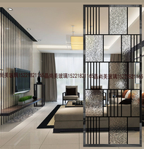 Art Glass Screen Xuanguan Partition Brief Stylish Dry Wet Zone Isolated Modern Extremely Simple Light Extravagant Style Crystal Drill