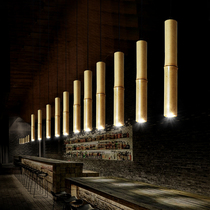 Chinese bamboo chandelier Hotel Tea house Bed and breakfast Restaurant Hot pot shop Creative engineering Japanese bamboo art Bamboo chandelier