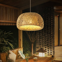 Southeast Asia bamboo chandelier Zen lamp Bed and breakfast tea room decorative lamp Japanese restaurant Hot pot shop Cafe Bamboo lamp