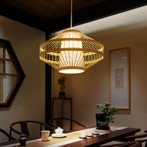 Chinese chandelier Living room creative bamboo lamp Tea room combination lamp Creative custom Zen bed and breakfast restaurant lighting