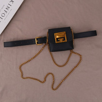 Retro Joker Snake BAO WEN chain bag with skirt jeans belt Korean version decorative waist seal running bag women