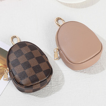 Large capacity household universal mens and womens simple grid multi-function storage bag coin wallet mini car key bag