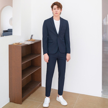 CSO spring and autumn men Han Feng slim hidden blue suit suit suit young handsome trend casual dress groom