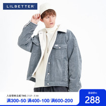 Lilbetter lambskin jacket mens autumn and winter jacket Korean version of the trend thickened winter clothes 2021 new mens fashion