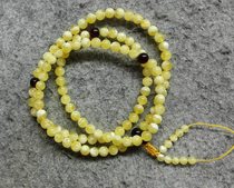 Beeswax Russian gold twisted white beads 108 hand string 10 1g 5MM P22
