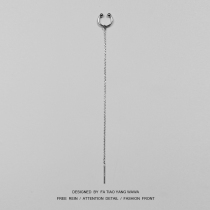 Clockwork home round bead doudou tassel earrings ear clip ear line