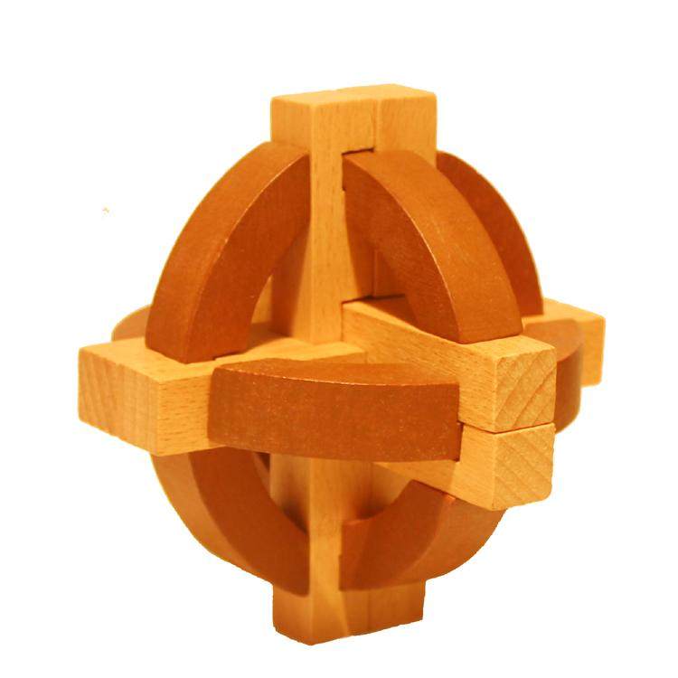 大号榉木鲁班球 木质儿童益智玩具 木制孔明球 送礼珍藏好东西