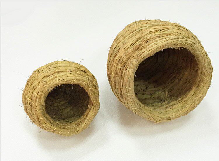 粤迪 鸟窝手工草编鹦鹉窝保暖鸟窝鸟巢装饰用品虎皮鹦鹉小鸟鸟窝