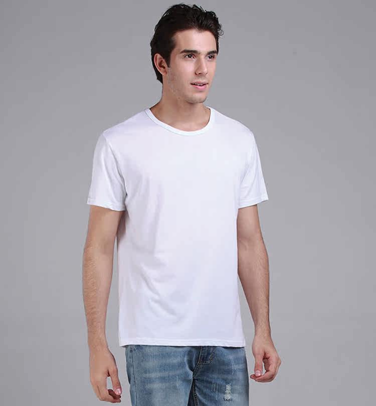 200克白色空白文化衫广告衫圆领短袖t恤手绘diy活动班服批发定制