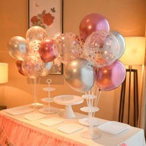Birthday decoration scene layout Table floating balloon desktop aluminum film decoration Birthday balloon festival props scene layout