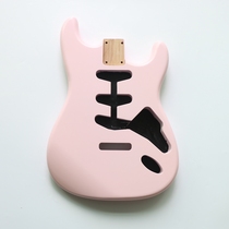 New product Strat alder alder body electric guitar assembly DIY violin body single semi-finished product red poplar light pink