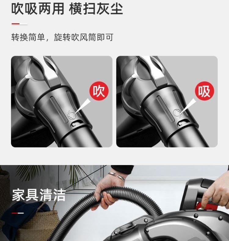 吹吸两用吹风机新款电动充电式锂电池无线鼓风机汽车电脑除尘手持