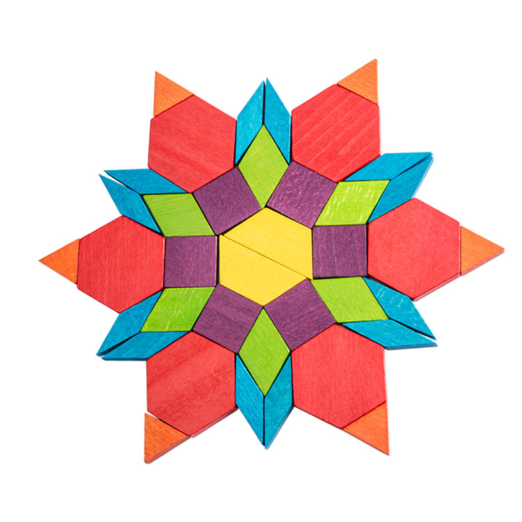 弥鹿mideer儿童创意环保拼图七巧板250粒桶装彩色积木益智拼搭