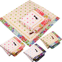 Lady Art Pure Cotton Small Handkerchief Pai Japan All-cotton Children Day Style Handkerchief Soft and sweat