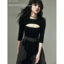 FUSSED original niche designer Secret Garden three-dimensional handmade crocheted short base shirt knitted top