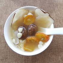 Children who are angry with kumquat almond sugar water dont like to eat flatulence Guangdong dessert sugar water material TS023