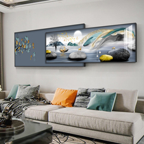 Superimposed painting bedroom bedside decorative painting light luxury sofa background wall painting modern master bedroom warm living room simple