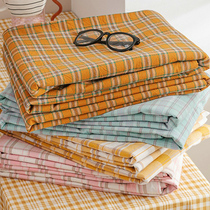 Cotton dyed water wash cotton vintage grid quilt cover single piece 150x200 female student dormitory single cotton quilt cover 1 5