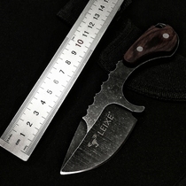 Nordic outdoor portable small straight knife multi-function knife Field survival knife Self-defense manual saber fruit tea knife