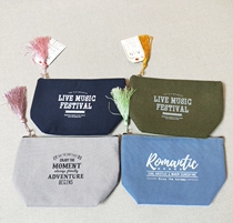 Day Single Bull Stock ~ Canvas Pen Bag Flow Su Zipper Bag Cosmetic containing package ~ simple and good looking capacity is also great