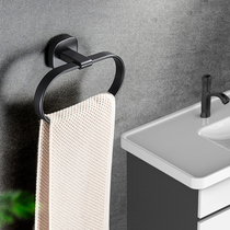 Free Punch Bathroom Towel Ring Wool Towel Rack Toilet Toilet Washroom Round Hanging Ring Rack Wipe Handtowel Nordic