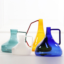 Nordic Minimalist Stained Glass Water Zkettle Narrow Mouth Creative Vase Floral Multipurpose Glass Bottle Decoration Pendulum