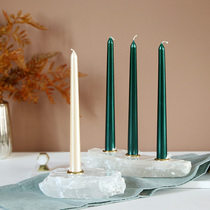 Nordic Modern White Semi-Permeable Cryolite Wax Candle Holder Single Three candle holder Extravagant Adornment Extremely Simple Personality Pendulum