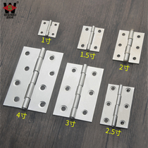 Stainless steel small hinge cabinet door flat open hinge hinge window door loose-leaf bed box foldout hardware 1 5 inch 2 inches
