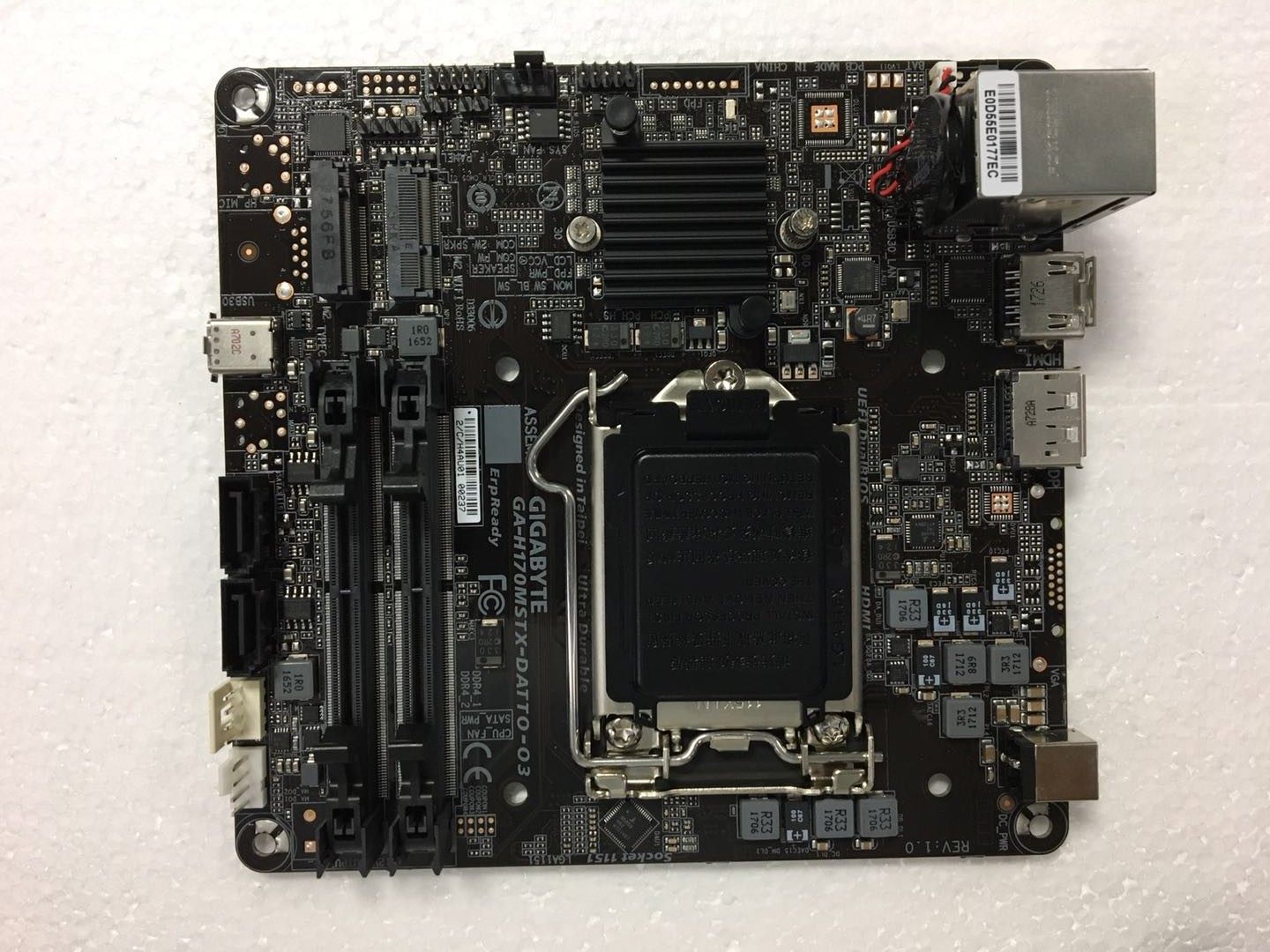 技嘉gah170mstxstx主板超迷你工控主板dphdmi1151针14147cm