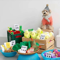 Foreign trade original single small toy sound toy plush toy cabbage corn chestnut Turkey fish storage toy