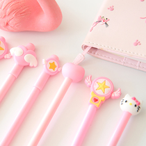 Pink Teenage Hearts Students Middle Sex Pen Cute Animal Fire Birds Rabbit Pen Korea Black Pen Sign Pen Ink Pen