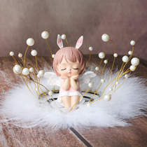 Cute car ornaments decorative personality car accessories Car center console Angel Anne Baby high-grade goddess