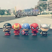 Q phiên bản đồ trang trí xe Spider-man Iron Man búp bê Raytheon phụ kiện xe hơi US captain america xe trang trí nội thất nguồn cung cấp